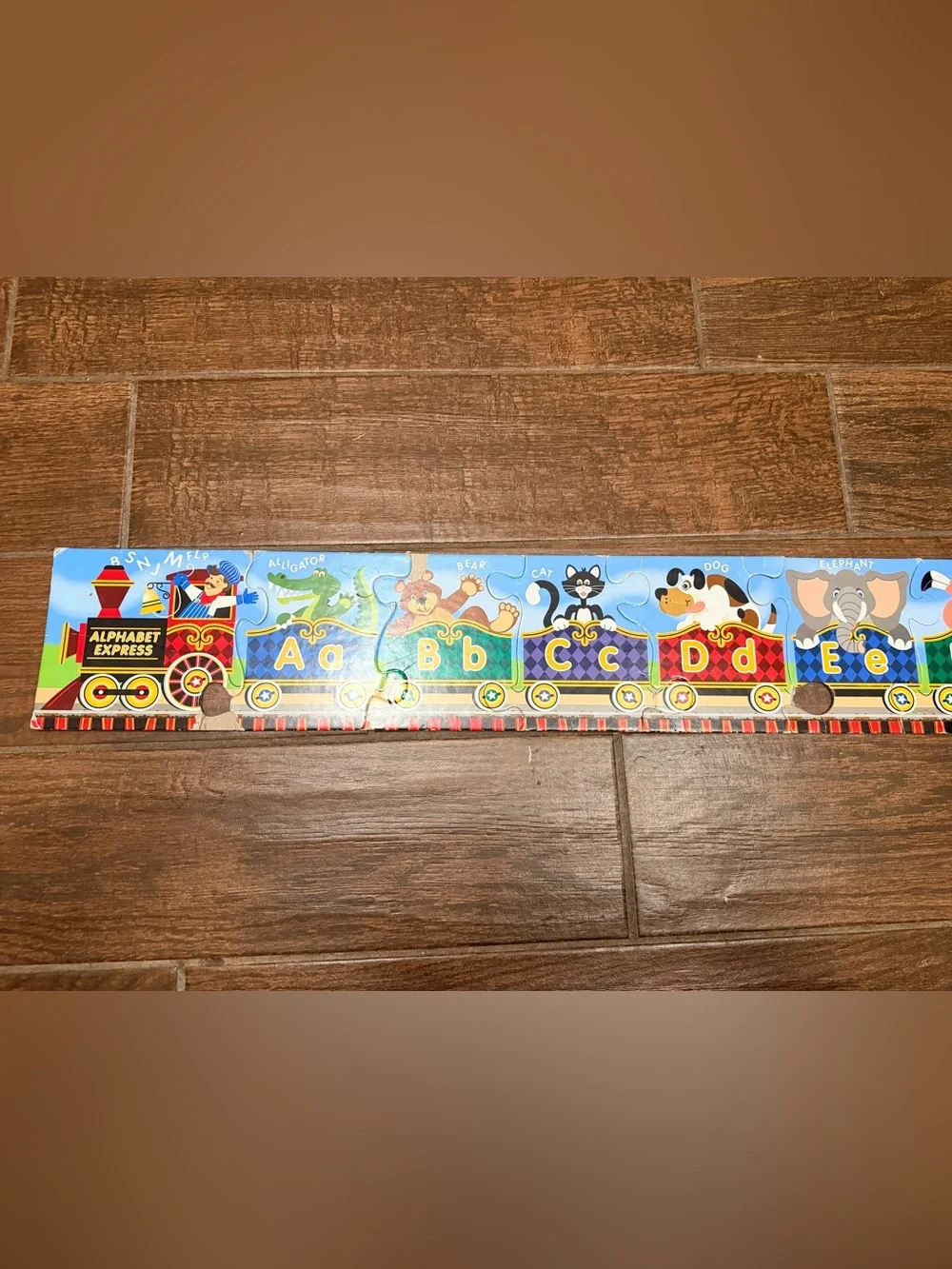 Melissa & Doug Alphabet Express Train Puzzle - Blue, Green, Yellow, Red